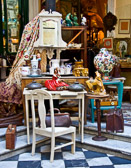 Many family treasures that had to be sold are found at the antique stores.