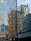 A reflection of  old and new in the  Buenos Aires business district.