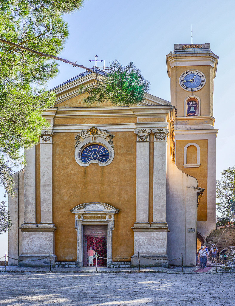 It sits high atop Eze  village and is built on the foundation of a 12th century church.