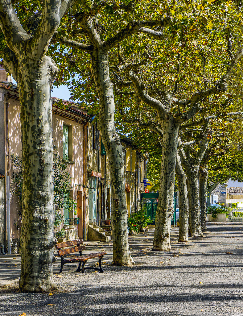 No one is to be seen mid afternoon in this sleepy village near Carcassone.