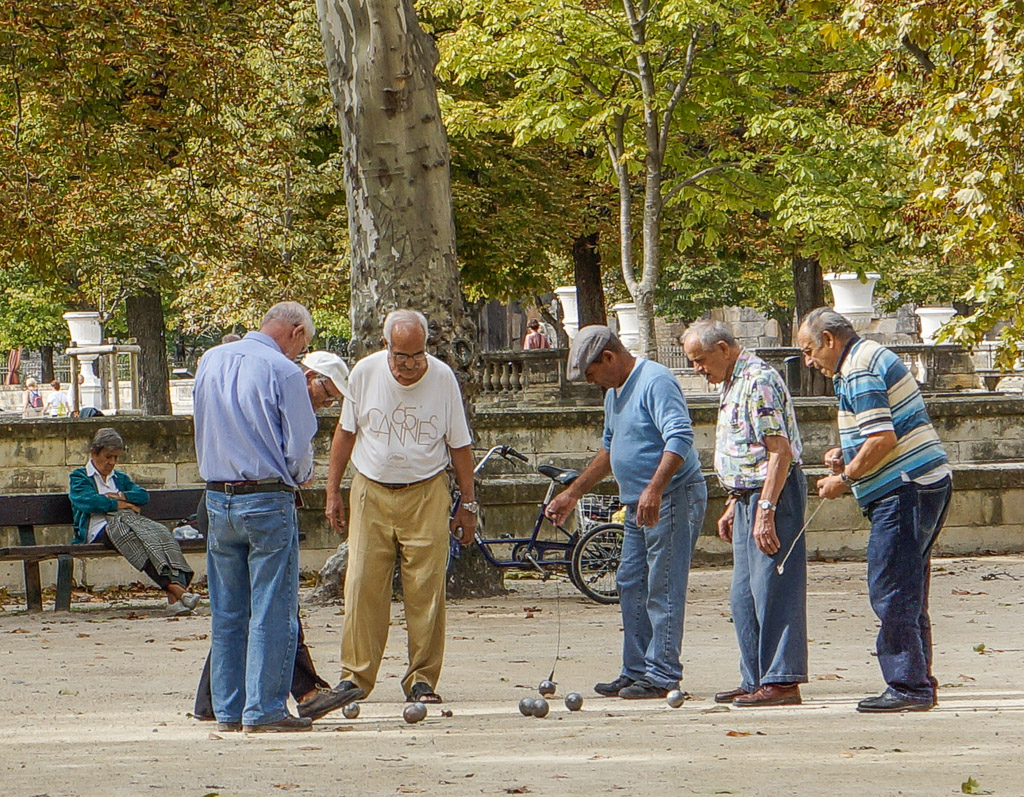 All over France you'll find men meeting in the parks for a game of boules.