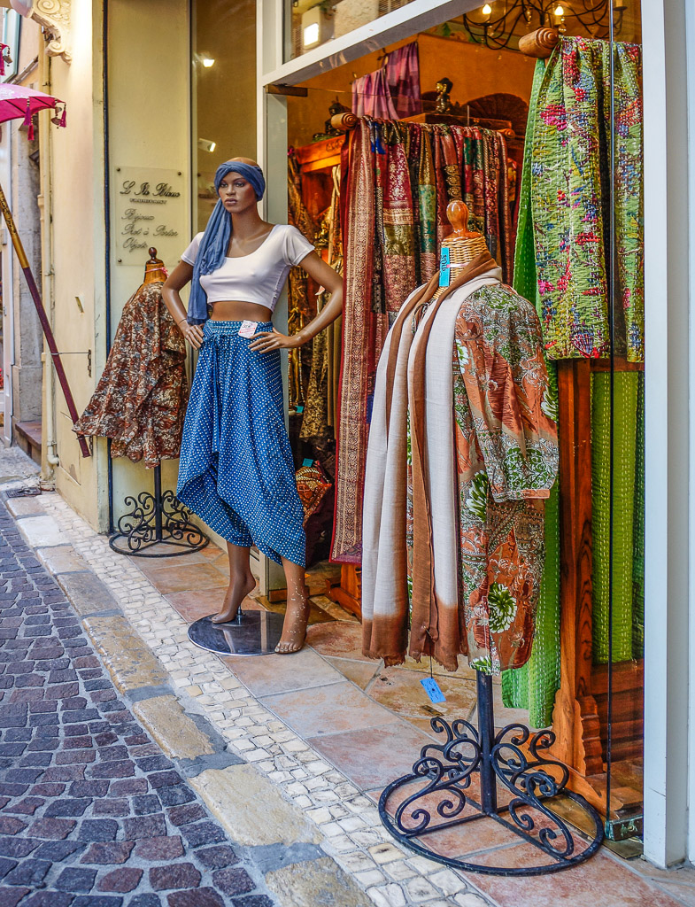One of many very colorful shops to be found in Antibes.