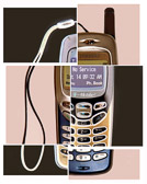 A cell phone thats been slightly reconstructed.
