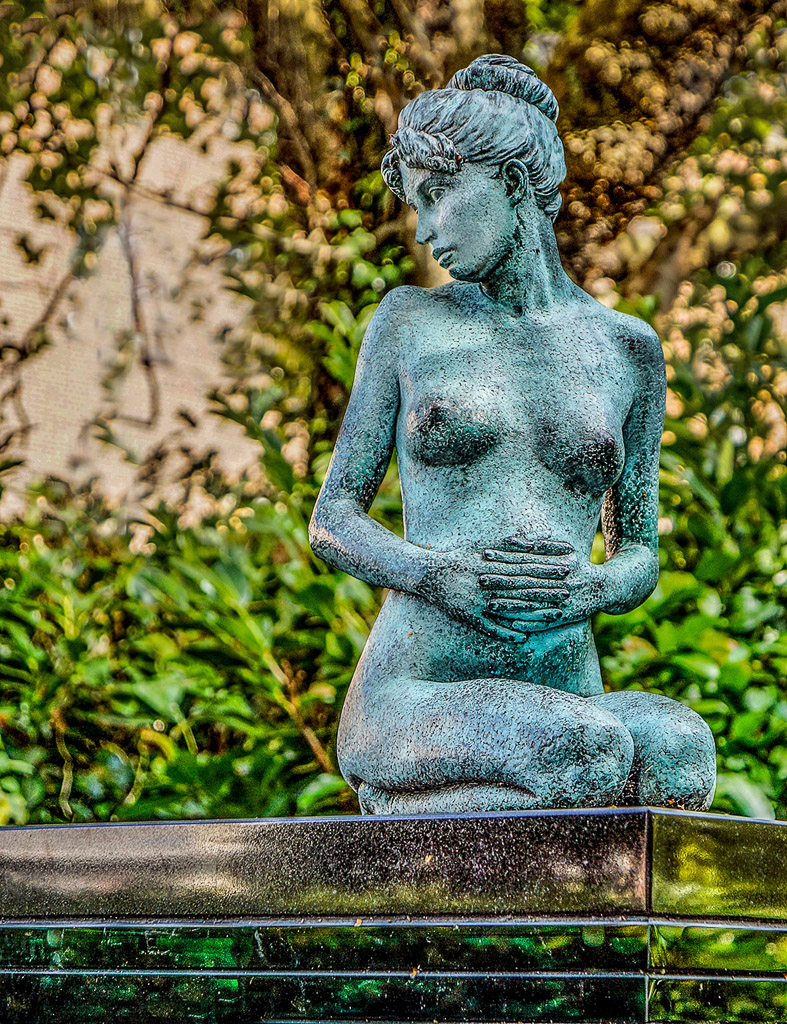 She is seen in Merrion Square one of Dublin's most beautiful parks.