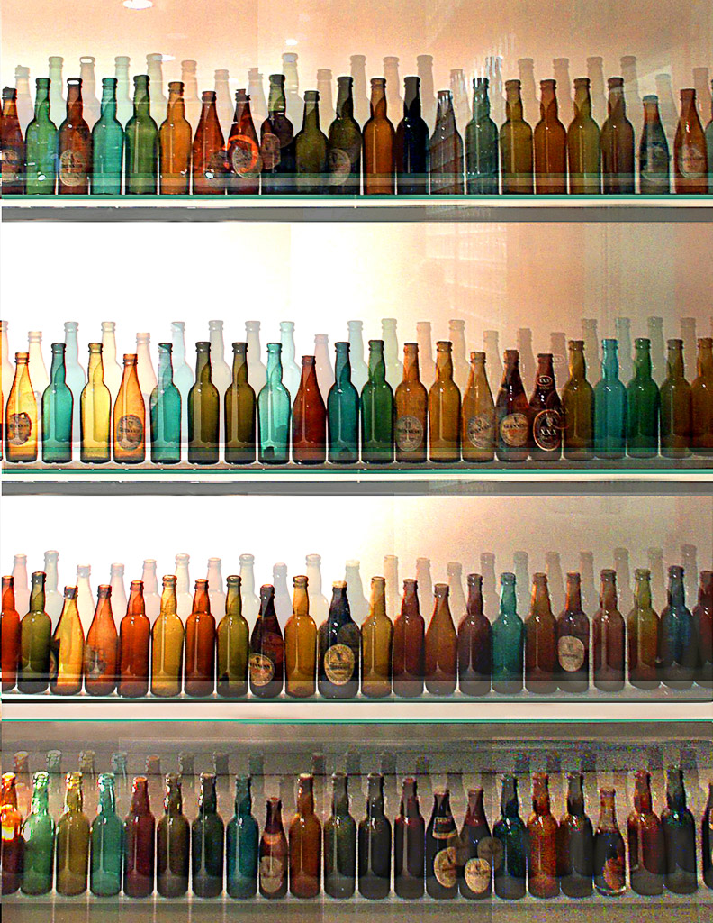 The history of Ireland's favorite beer is reflected in a colorful bottle collection at the  Dublin factory.