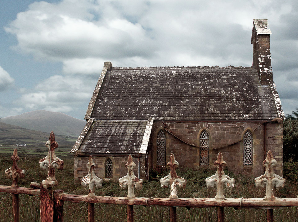 Ireland's countryside is strewn with centuries old churches such as this which are still in use.