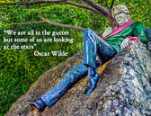 Oscar lounges in Merrian Park  where you are reminded of one of his famous quotes.