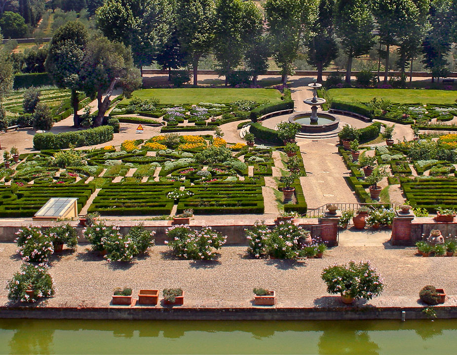 This Tuscan garden outside Florence was once walked in by many of the  Medicis.