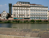 The river front along the Arno is considered to be the  prime real estate of Florence.