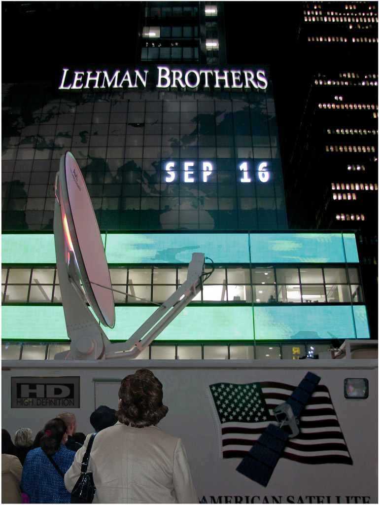 Shock and awe as Lehman Brothers collapses in 2008.