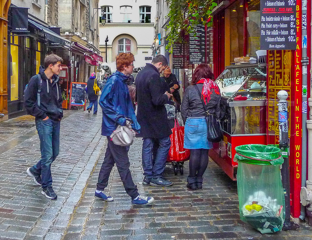 A favorite food in Paris is found in the Jewish Quarter of the Marais.