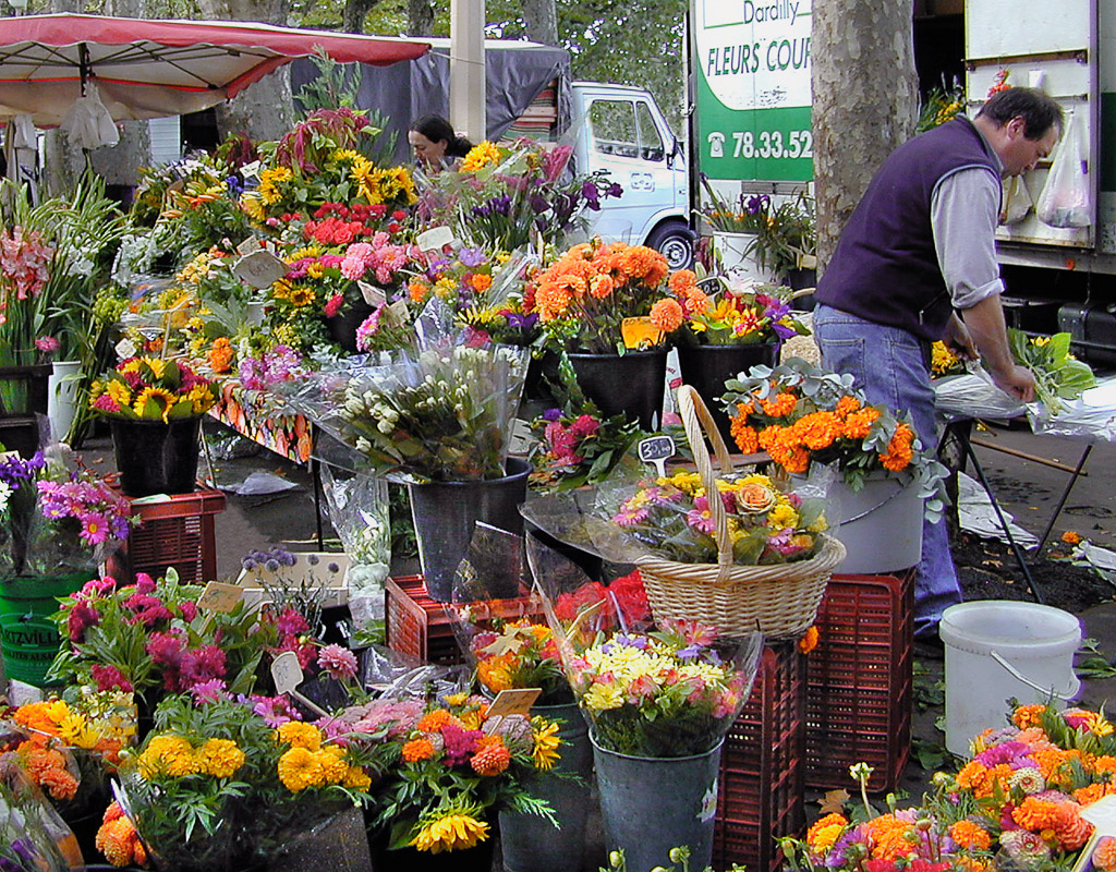 The French love  flowers in their lives,  clearly evident by their many flower markets and florists.