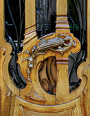 A detail of the door on the famous buiding in the 7th designed Jules Lavirotte.