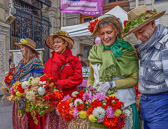 Colorful costumes worn by participants in Montmarte's annual   wine estival.