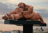 This sculpture in the seaside Lover's Park attracts lovers of all ages.