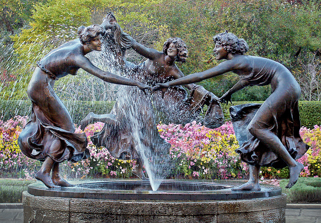 This sculpture by Walter Schott known as the Untermeyer Fountain is found in New York City's Central Park.