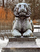 This regal stone lion is found on Palmer Square in Princeton, New Jersey.